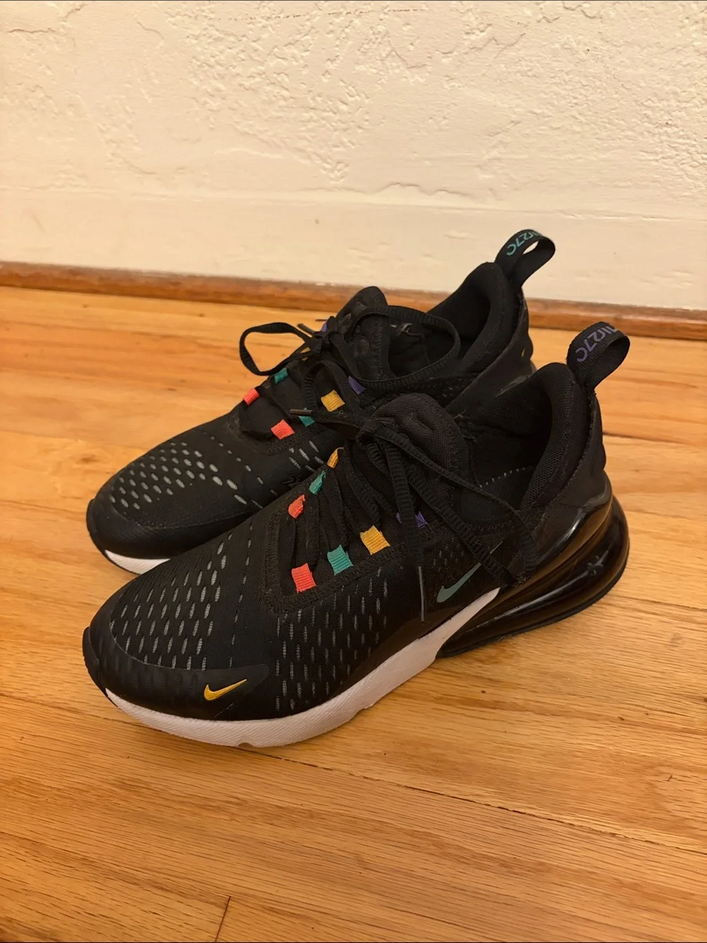 Nike Air Max 270 Youth Black with Multicolor Sneakers